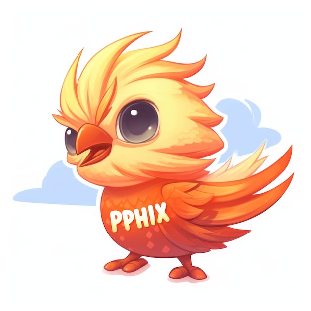 Personagem de desenho animado Phoenix IA generativa