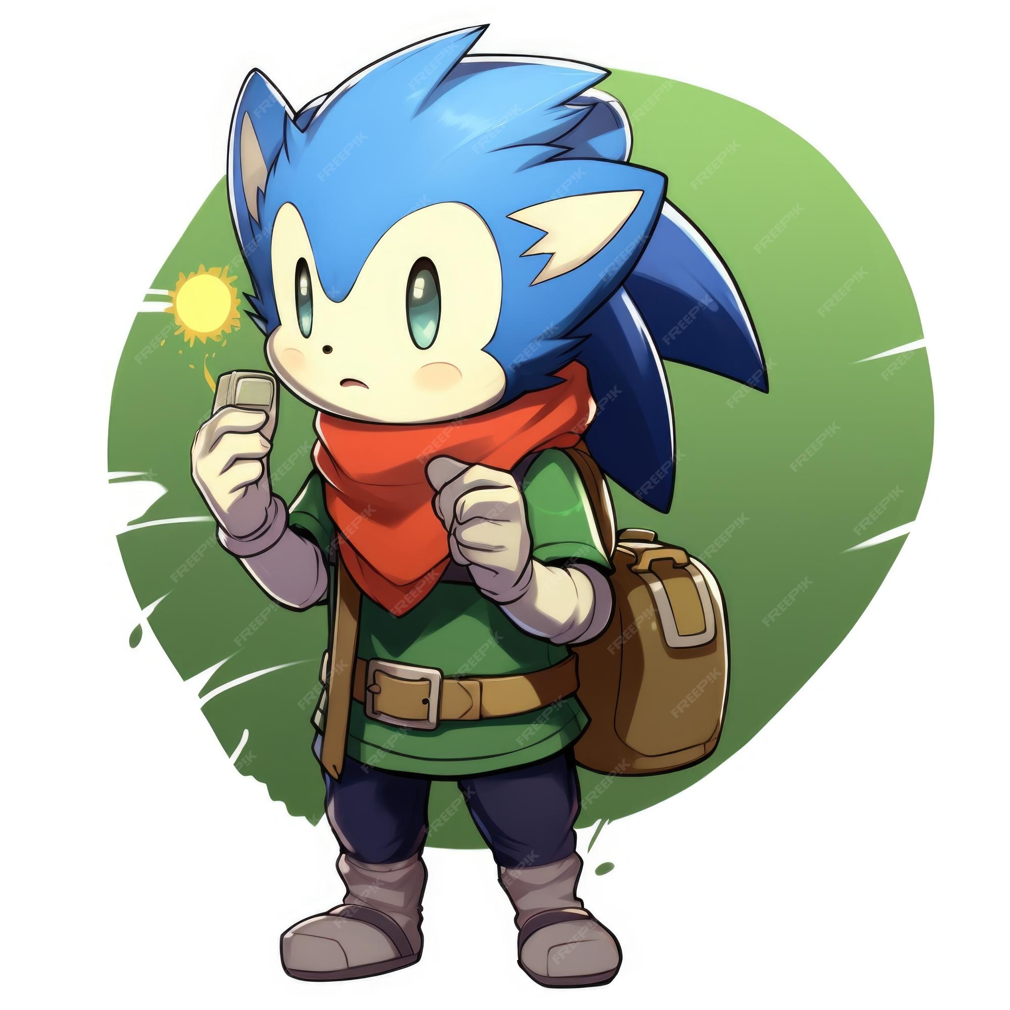 Personagem de desenho animado sonic the hedgehog generative ai