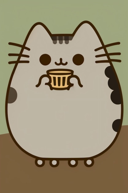 Personagem de desenho animado Totoro Figura de bastão Icon Cute Kawaii Style Wallpaper Background
