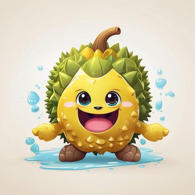 Personagem de durian bonito em 3D