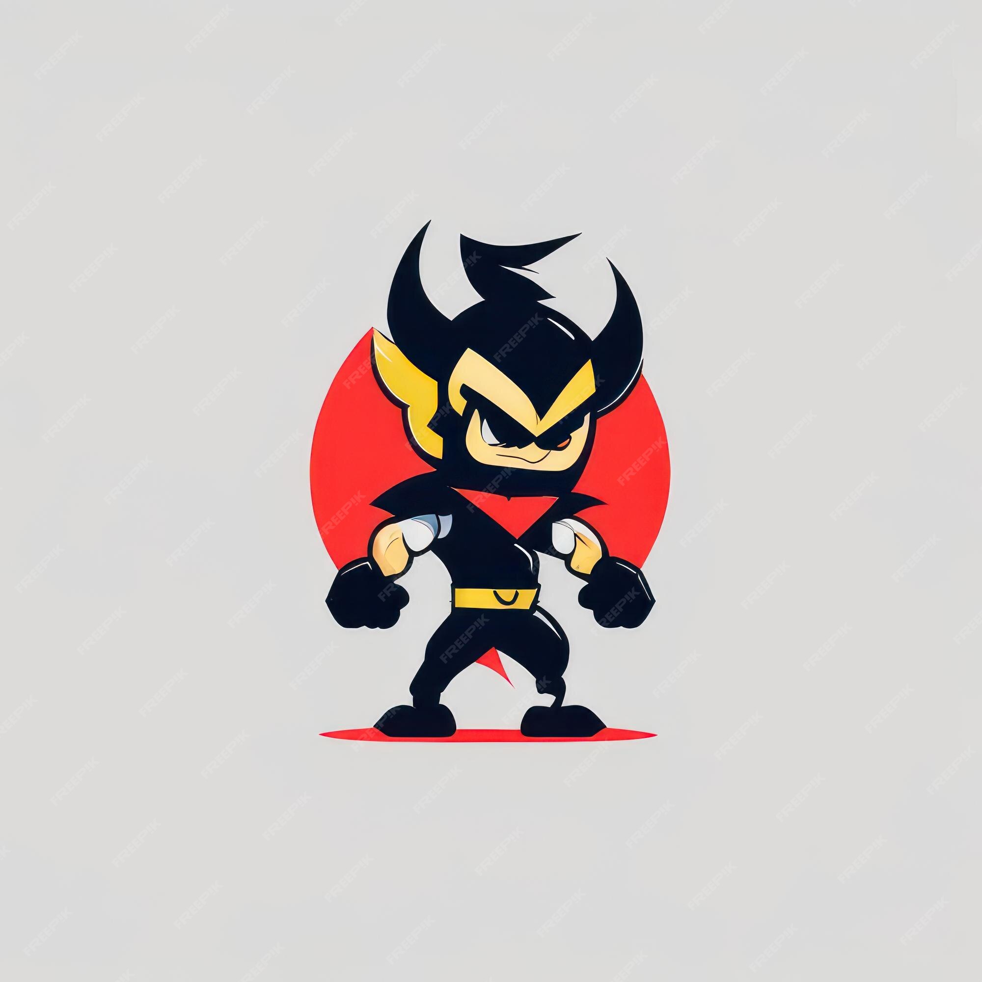 Imprimir Ilustração De Caractere Ninja Preto Cartoon Ninjas 8 Bits