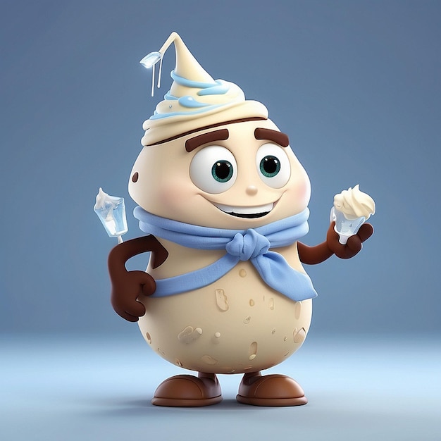 Personagem de gelado 3D