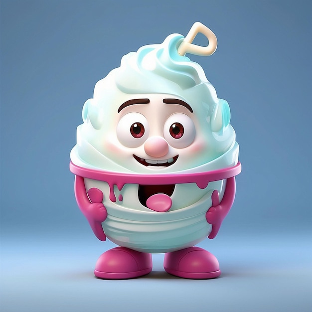 Personagem de gelado 3D