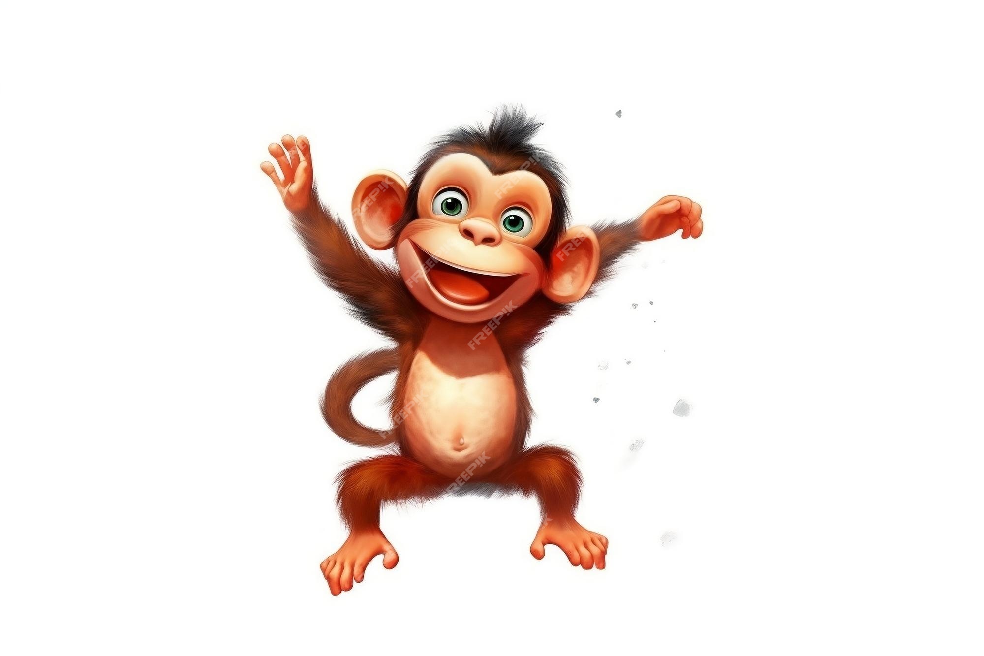 Macaco Sorrindo, Ícone De Desenho Animado Sobre Fundo Branco. Design  Colorido. Royalty Free SVG, Cliparts, Vetores, e Ilustrações Stock. Image  75567728