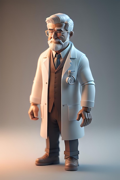 Personagem de médico de ilustração 3D