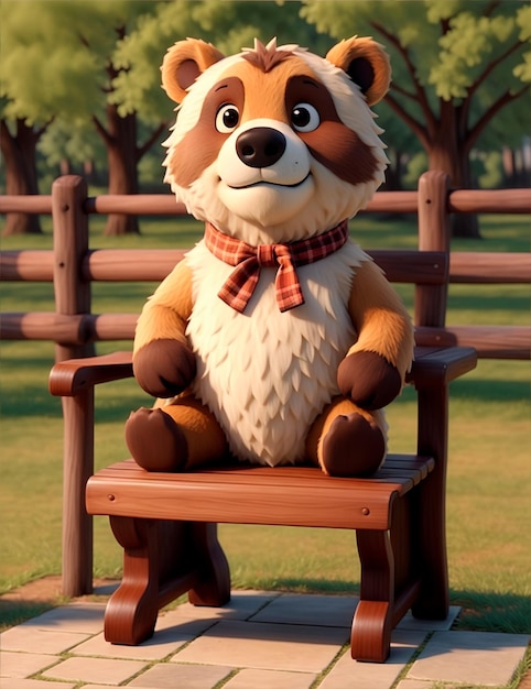 personagem de panda de desenho animado 3D