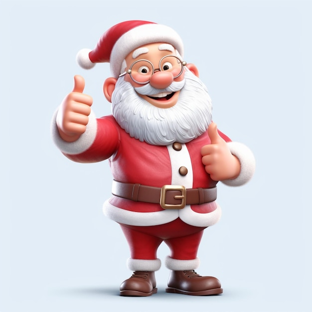 Personagem de Papai Noel em 3D