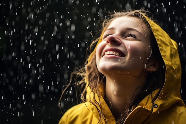 Personagem de quadrinhos na chuva