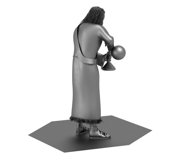 personagem de renderização 3D de uma ilustração de homem medieval