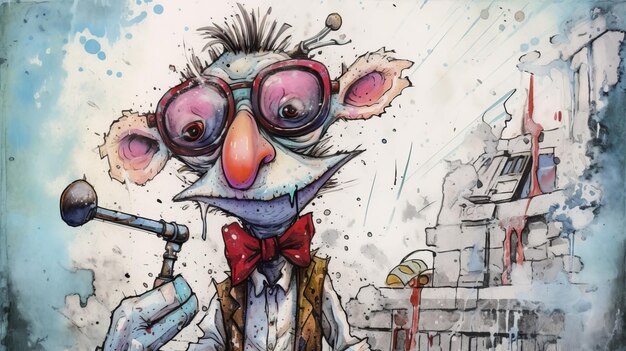 Personagem de Richard Street por Ralph Steadman