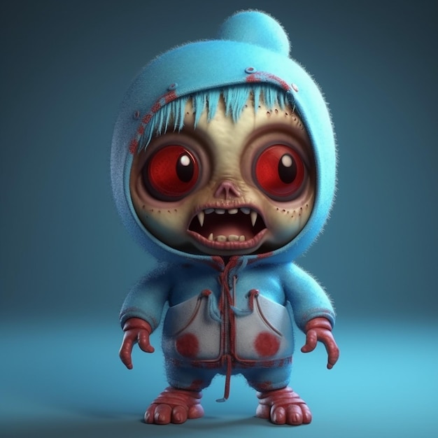 Personagem de terror bonito dos desenhos animados 3D