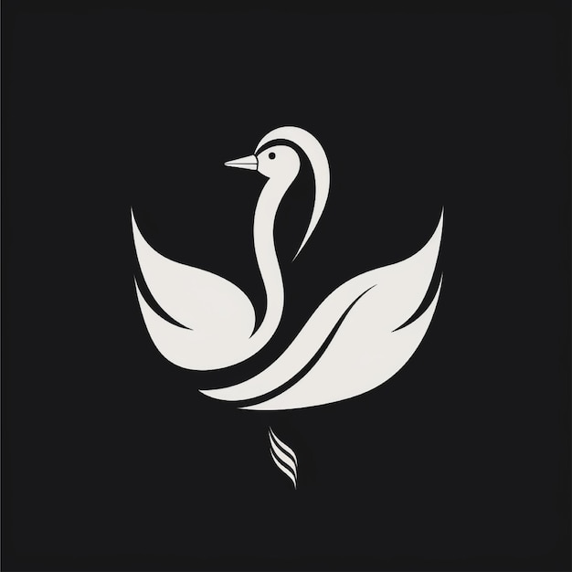 personagem de vetor de logotipo de cisne