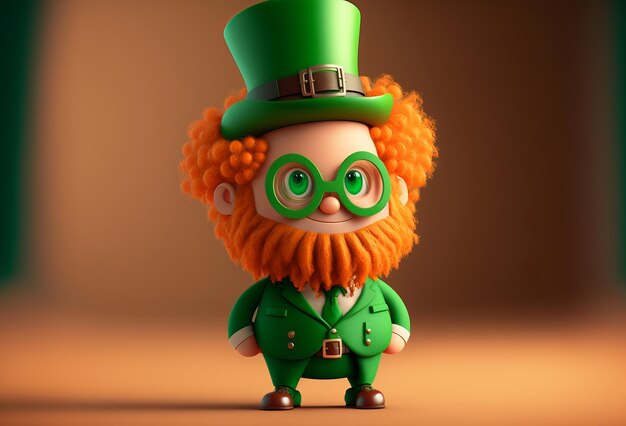 personagem leprechaun tradicional irlandês st patricks day generative ai