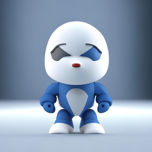 Personagem mascote nas cores vermelho, azul e branco Generative AI