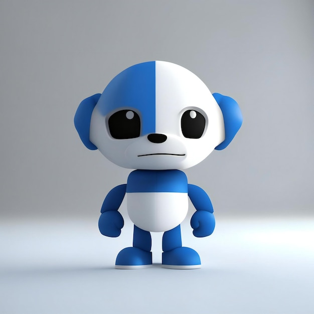 Personagem mascote nas cores vermelho, azul e branco Generative AI