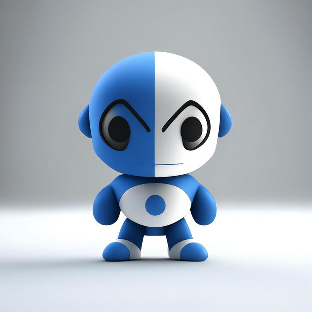 Personagem mascote nas cores vermelho, azul e branco Generative AI