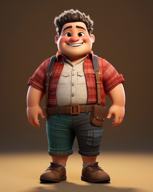 Personagem masculino no estilo Pixar