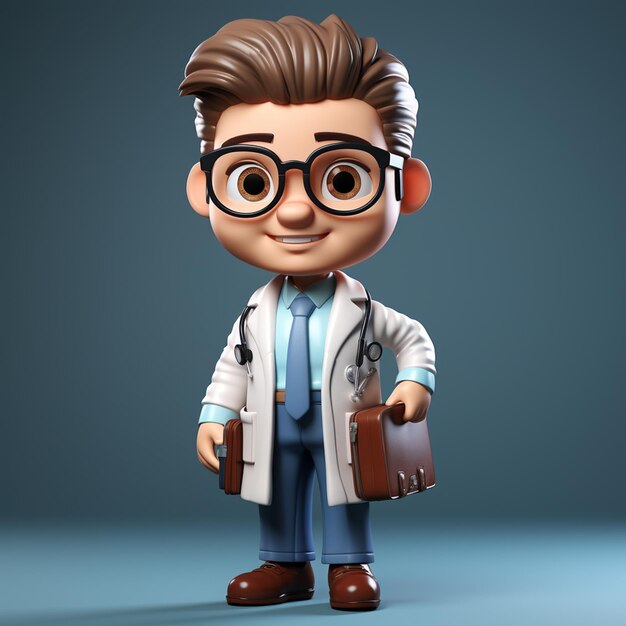 personagem médico 3D