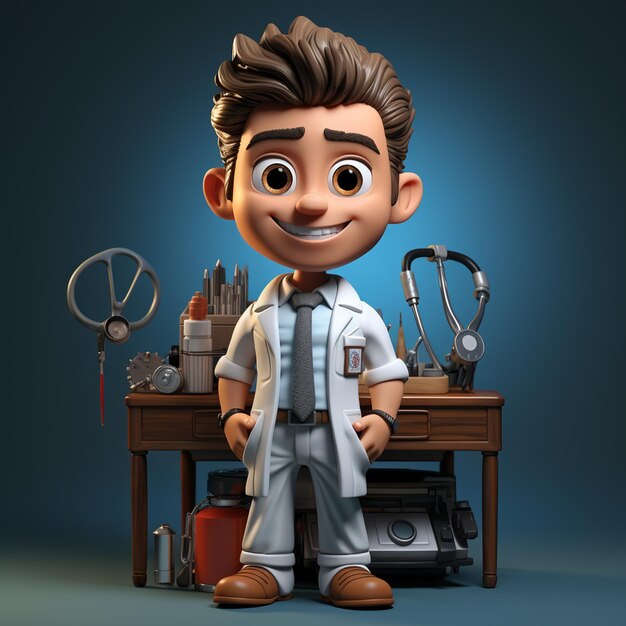 personagem médico 3D