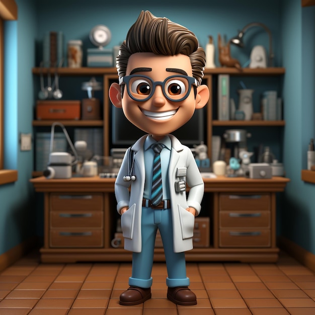 personagem médico 3D