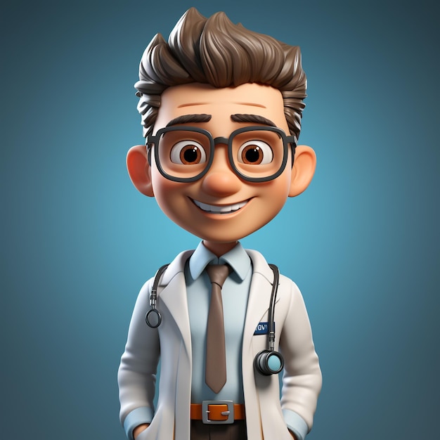 personagem médico 3D