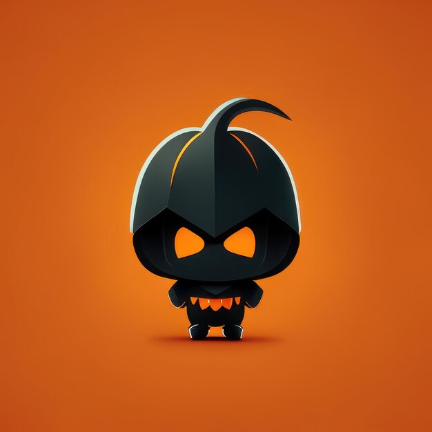 Personagem minimalista de halloween Generative AI