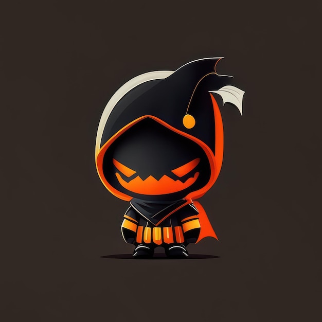 Personagem minimalista de halloween Generative AI