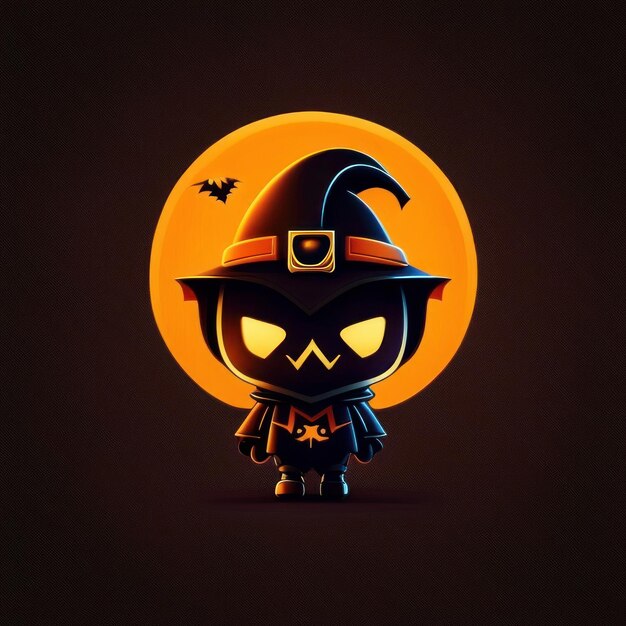 Personagem minimalista de halloween Generative AI