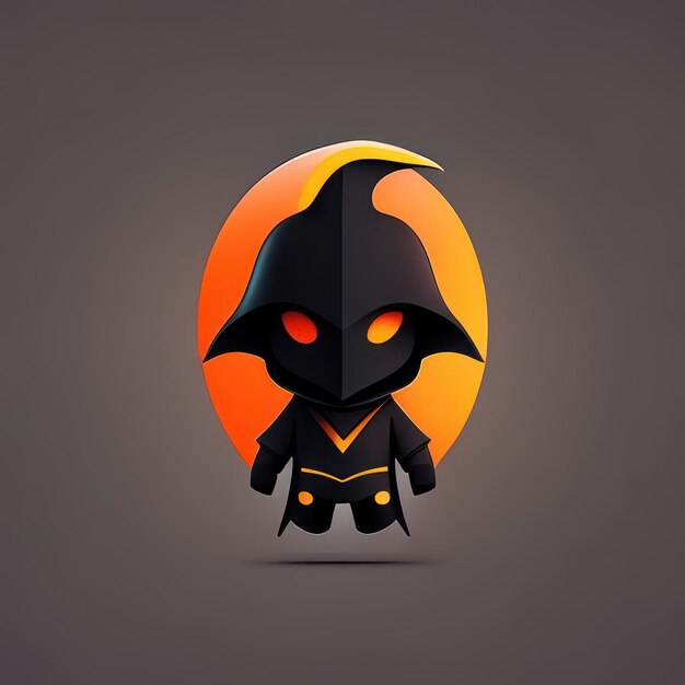 Foto personagem minimalista de halloween generative ai