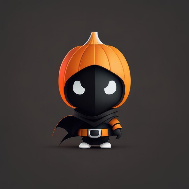 Personagem minimalista de halloween Generative AI