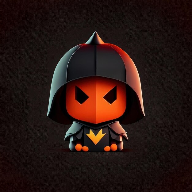 Personagem minimalista de Halloween IA generativa