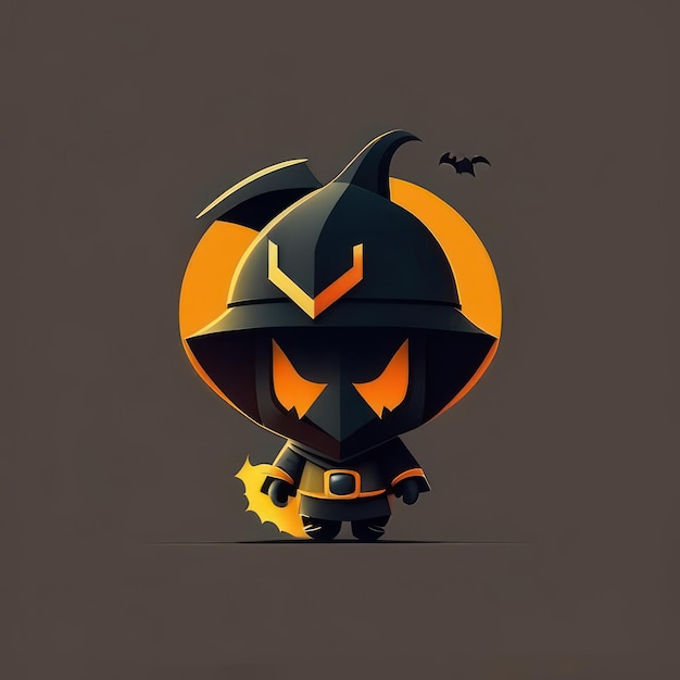 Personagem minimalista de Halloween IA generativa