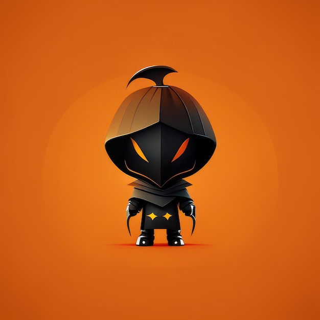 Personagem minimalista de Halloween IA generativa