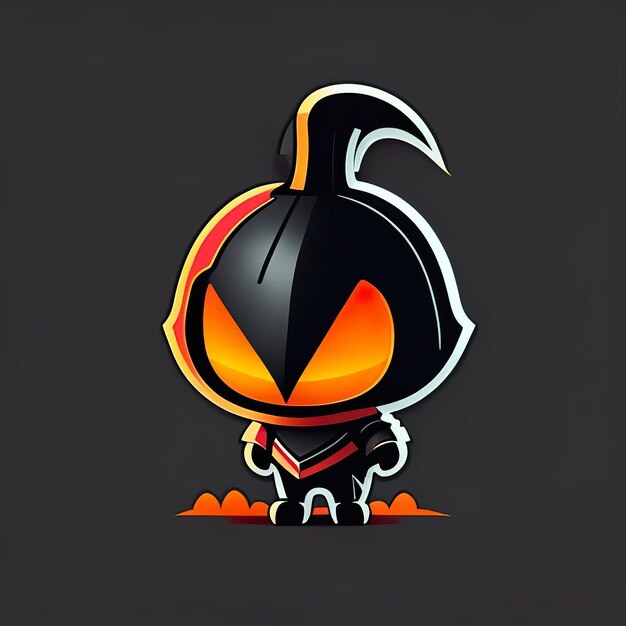 Foto personagem minimalista de halloween ia generativa