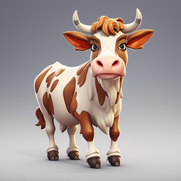 Personagem Vaca 3D Uma Coleção Charmosa e Divertida