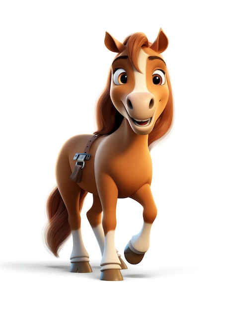 Personagens 3D retratam animais cavalo