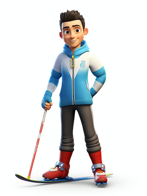 Foto personagens 3d retratam atleta ice hokey
