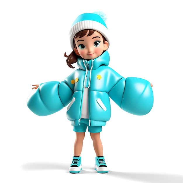 Foto personagens de desenhos animados em 3d com fundo branco personagens de caricaturas em 3d vestindo roupas elegantes e à moda