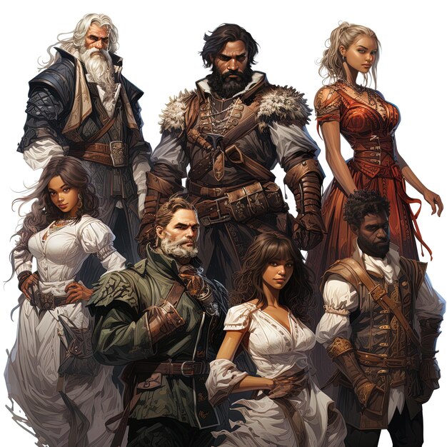 Foto personagens de rpg ativos do jogo