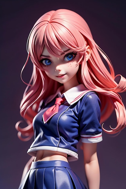 Personagens em forma de desenhos animados, modelos de meninas jovens e  bonitas, bonecas renderizadas em 3d, bonecas de anime feitas à mão