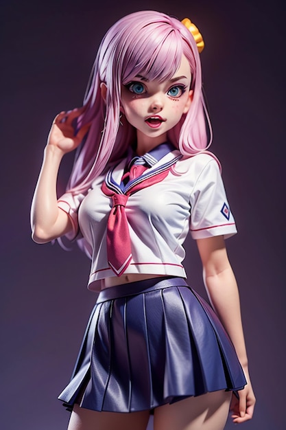 Personagens em forma de desenhos animados, modelos de meninas jovens e  bonitas, bonecas renderizadas em 3d, bonecas de anime feitas à mão