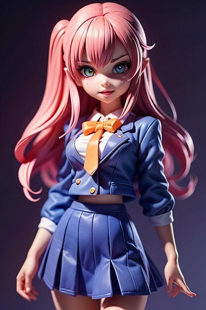 Personagens em forma de desenhos animados, modelos de meninas jovens e  bonitas, bonecas renderizadas em 3d, bonecas de anime feitas à mão