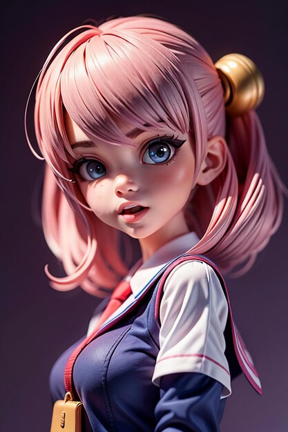 Personagens em forma de desenhos animados, modelos de meninas jovens e  bonitas, bonecas renderizadas em 3d, bonecas de anime feitas à mão