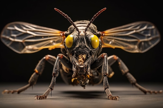 Personagens misteriosos de insetos encenaram imagens retratando expressões e poses humanas