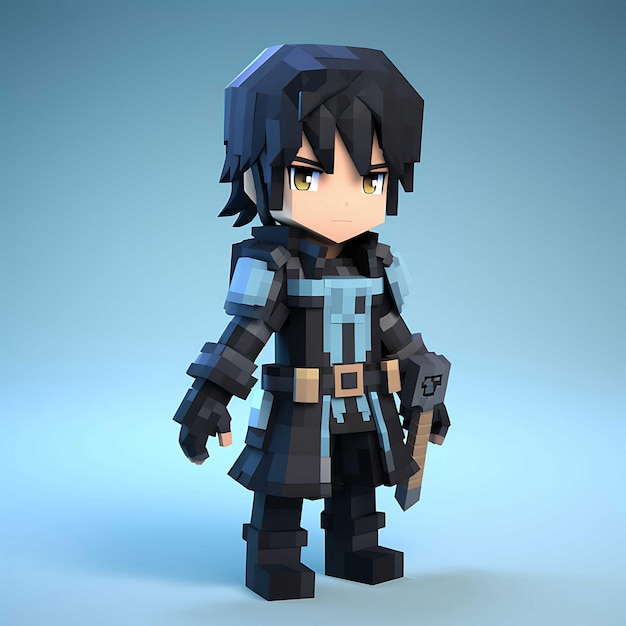 Personaje 3d estilo low poly