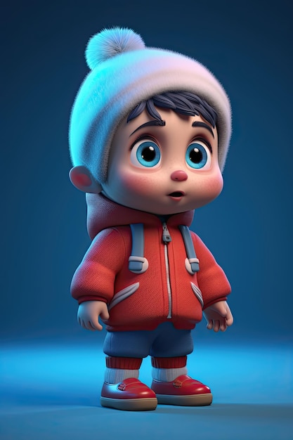 personaje 3d de un niño