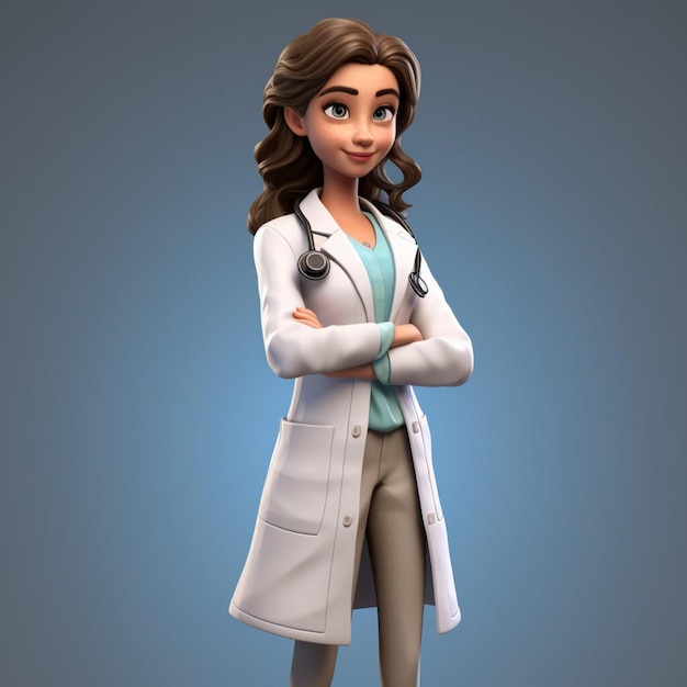 personaje animado de doctora