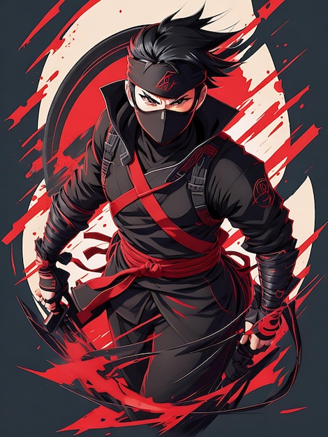 Personaje de anime ninja generado por ai