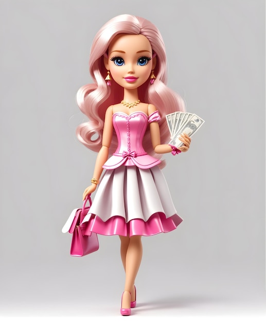 personaje de barbie mujer de negocios rica