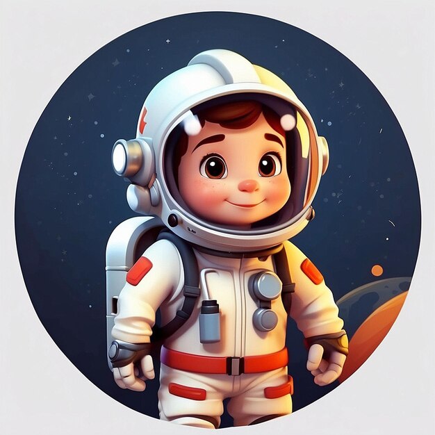 Personaje de bombero astronauta en 3D